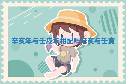 辛亥年与壬戌年相配吗 辛亥与壬寅