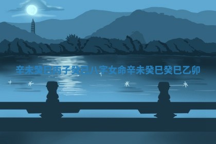 辛未癸巳丙子癸已八字女命 辛未癸巳癸巳乙卯