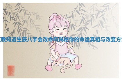 道教知道生辰八字会改命吗揭秘你的命运真相与改变方法