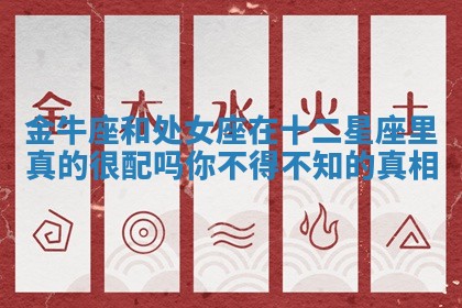 金牛座和处女座在十二星座里真的很配吗你不得不知的真相