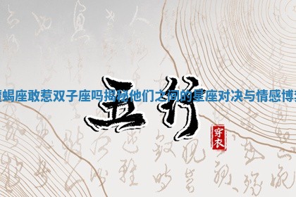 魔蝎座敢惹双子座吗揭秘他们之间的星座对决与情感博弈